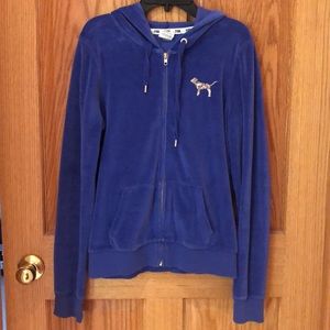 PINK Victoria's Secret Tops - PINK Velour hoodie PINK Victoria's Secret Tops - PINK Velour hoodie